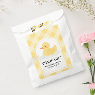 Sachets En Papier Jaune moderne en caoutchouc Baby shower canard