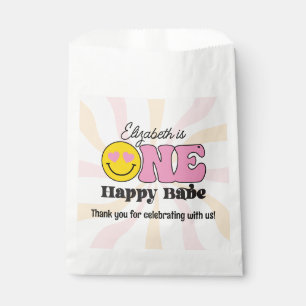 Sachets En Papier Jaune rose Super un heureux bébé premier anniversa