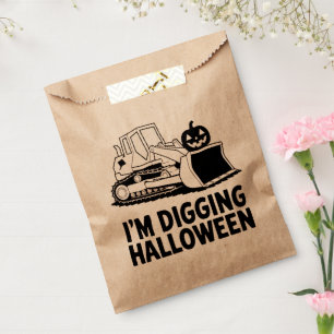 Sachets En Papier Je creuse Halloween Citrouille Visage Tracteur Enf
