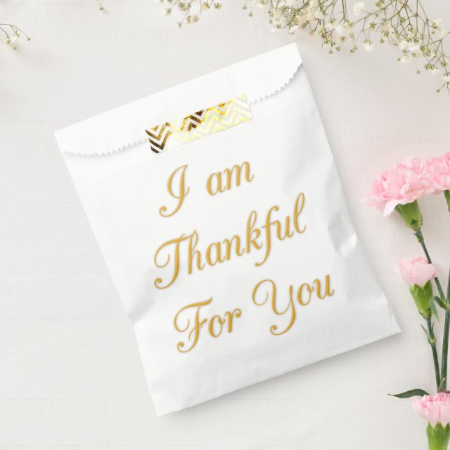 Sachets En Papier Je suis reconnaissant envers vous : une expression (Scellé)