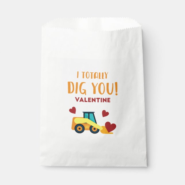 Sachets En Papier Je T'Ai Creusé - Valentine Construction Favoriser  (Devant)