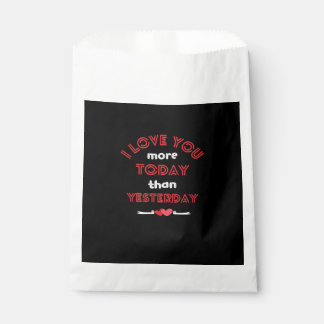 Sachets En Papier Je t'aime plus aujourd'hui qu'hier Citation romant