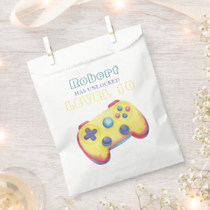 Sachets En Papier Jeu vidéo aquarelle anniversaire enfants
