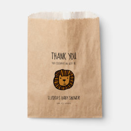 Sachets En Papier Joli Baby shower de lions de jungle