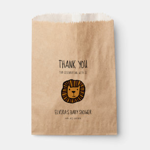 Sachets En Papier Joli Baby shower de lions de jungle