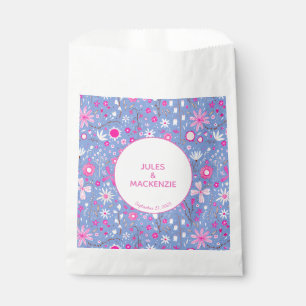 Sachets En Papier Joli bleu Fleur sauvage botanique Floral