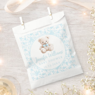 Sachets En Papier Joli bleu ours en peluche boho bébé garçon douche