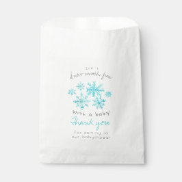 Sachets En Papier Joli flocon de neige en hiver babyshower de faveur