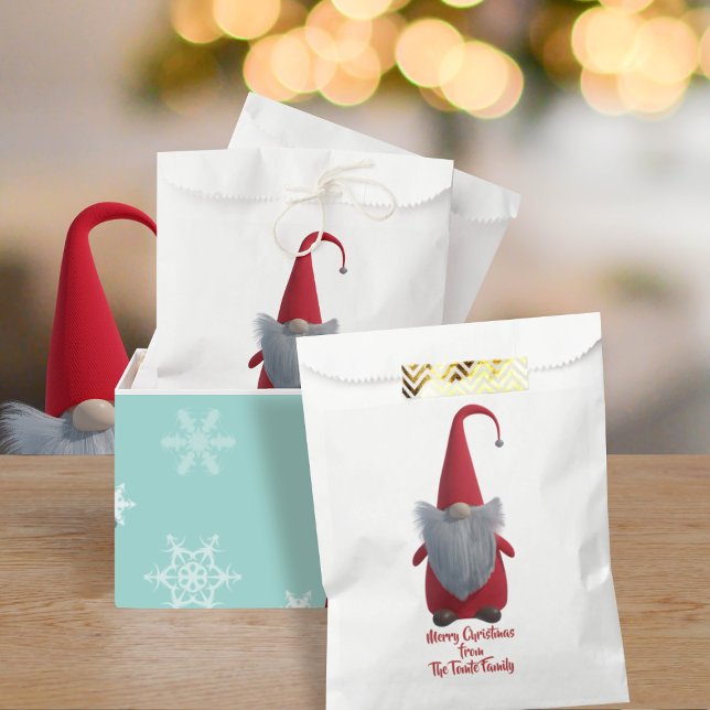 Sachets En Papier Joli Gnome Joyeux Noël Fête Favoriser Sac (Festive gnome favor bags just for you!)