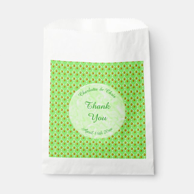 Sachets En Papier Joli Printemps Mariage Pomme fleur et Pommes (Devant)