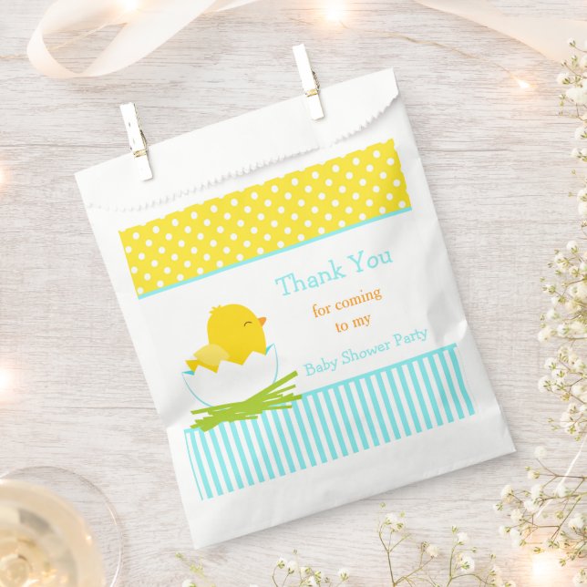 Sachets En Papier Jolie Blue Boy Chick Shoot Party (Coupé)