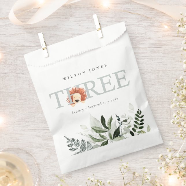 Sachets En Papier Jolie Boho Lion Foliage 3e Baby shower (Coupé)
