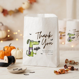 Sachets En Papier Jolie fête d'Halloween à l'aquarelle Merci effraya