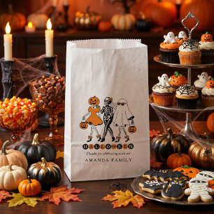 Sachets En Papier Jolies Filles d'Halloween Squelette Fantôme Citrou