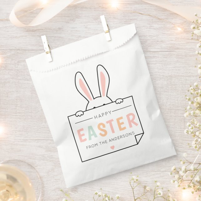 Sachets En Papier Jolies oreilles de lapin de Pâques (Coupé)