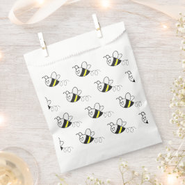 Sachets En Papier Jote Little Bee Motif Baby shower blanc