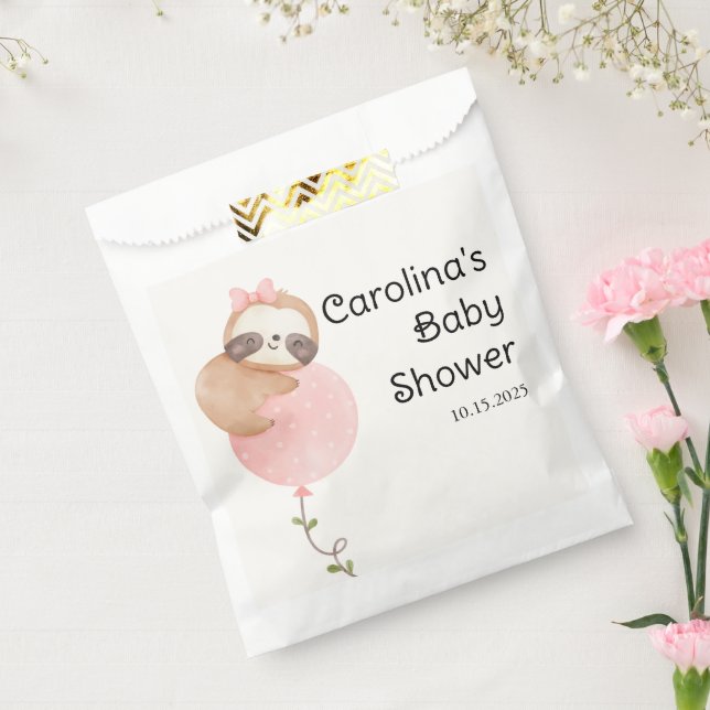 Sachets En Papier Jote Sloth Baby Girl Baby shower (Scellé)