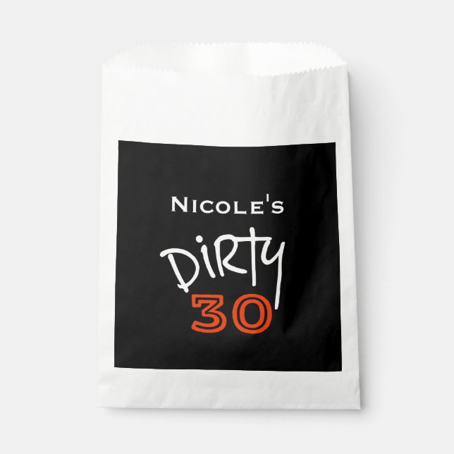 Sachets En Papier Jour de l'anniversaire de 30 sales (Devant)