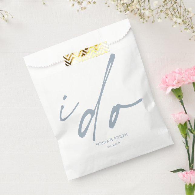 Sachets En Papier Jour de mariage minimal simple (Scellé)