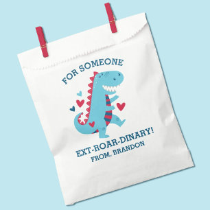 Sachets En Papier Jour des Valentines de Dinosaure en classe pour en