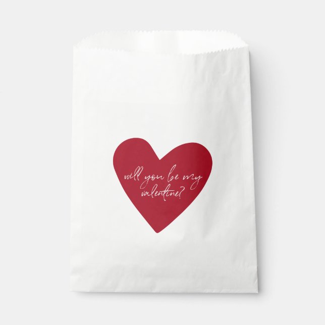Sachets En Papier Jour des Valentines du Cardiaque Rouge (Devant)