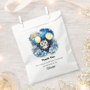 Sachets En Papier Jour du premier anniversaire du hibou