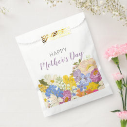 Sachets En Papier Joyeuse Fête des mères florales