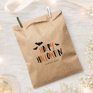 Sachets En Papier Joyeuses chauves-souris d'Halloween