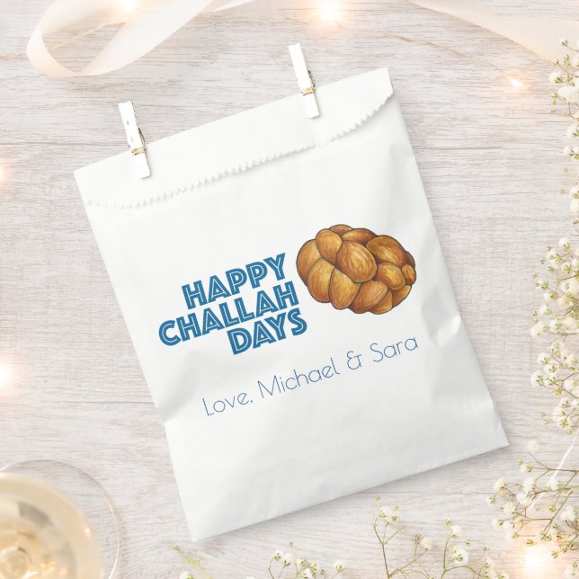 Sachets En Papier Joyeuses fêtes de Challah Hanoukka Chanukah (Coupé)