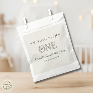 Sachets En Papier Joyeux 1er Anniversaire Sweet To Bee One Lavande A