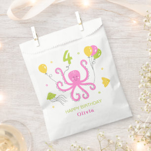 Sachets En Papier Joyeux anniversaire de poulpe