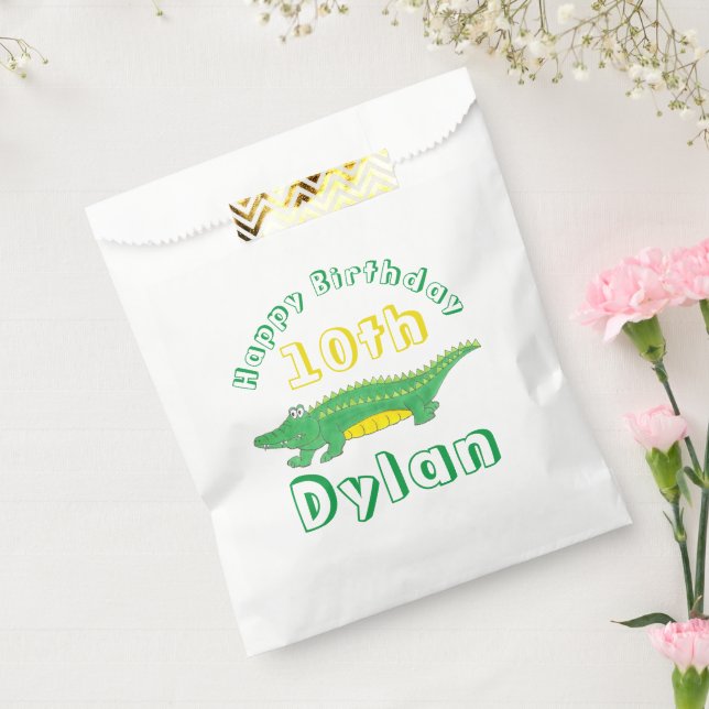 Sachets En Papier Joyeux anniversaire Gator Alligator Crocodile Croc (Scellé)