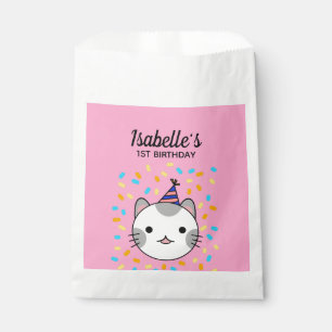 Sachets En Papier Joyeux Anniversaire Polka Dot Chat