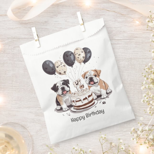 Sachets En Papier Joyeux Bulldogs anglais (Coupé)