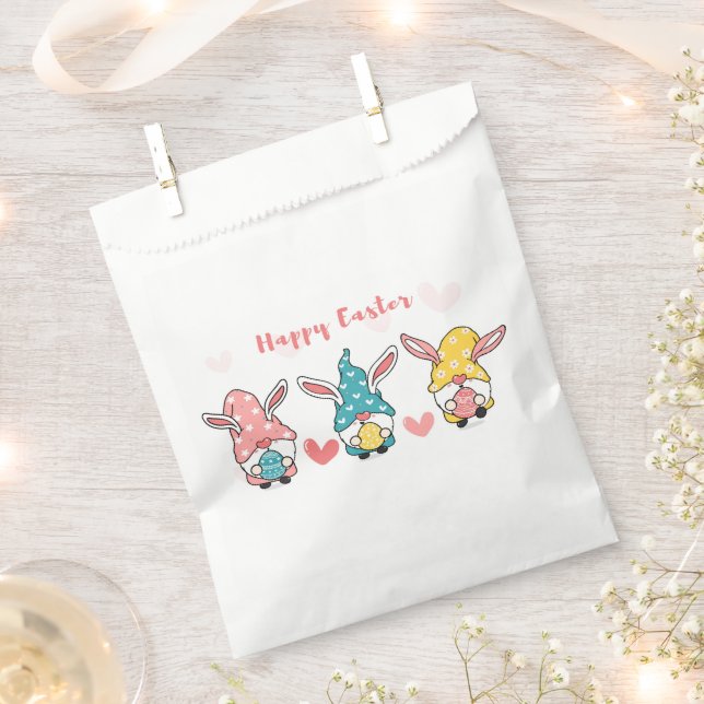 Sachets En Papier Joyeux Gnomes de Pâques Favoriser le sac (Coupé)