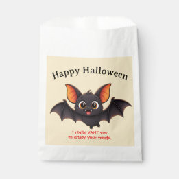 Sachets En Papier Joyeux Halloween Chauve-Souris Personnalisé