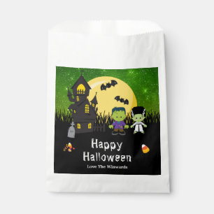 Sachets En Papier Joyeux Halloween Monstres Green