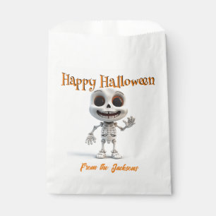 Sachets En Papier Joyeux Halloween SQUELETTE AUX YEUX GRANDS OUVERTS
