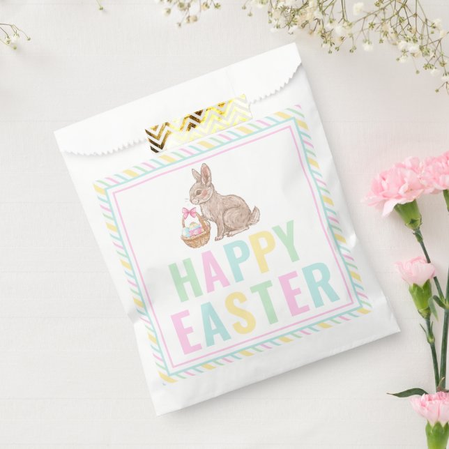 Sachets En Papier Joyeux Lapin de Pâques (Scellé)