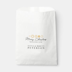 Sachets En Papier Joyeux Noël Retro Holiday Gold Burst Cadeau
