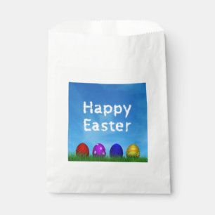 Sachets En Papier Joyeux Oeufs de Pâques colorés