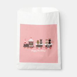 Sachets En Papier Joyeux Pawlidays Chien Noël Train de vacances