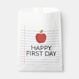 Sachets En Papier Joyeux premier jour Retour à l'école Enseignant de