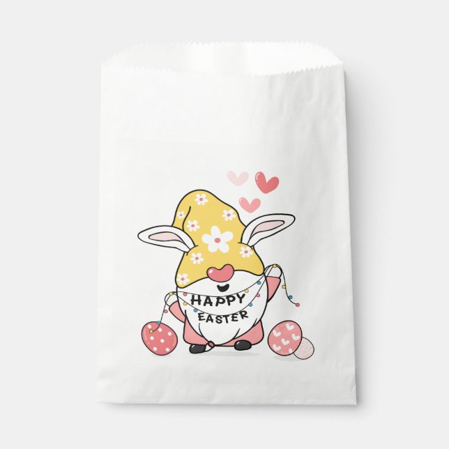 Sachets En Papier Joyeux Sac Faveur Pâques (Devant)