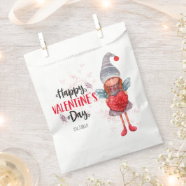 Sachets En Papier Joyeux Valentines Jour Script Pun Gnome Avec Coeur