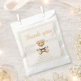 Sachets En Papier Judo Black Belt Bear Baby Shower Collection