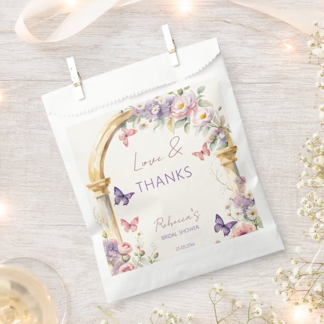 Sachets En Papier Jusqu'à une vie de papillons nuptiale printanière  (Coupé)
