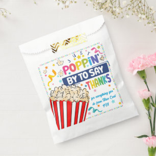 Sachets En Papier juste en passant pour dire merci popcorn bénévole