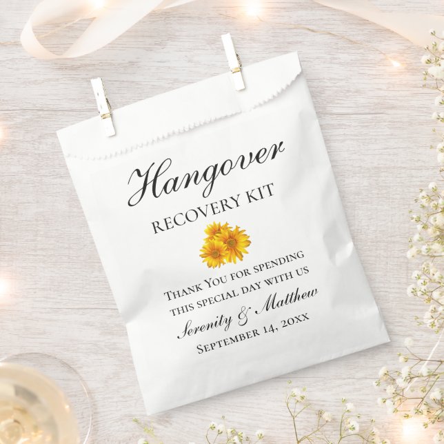 Sachets En Papier Kit de récupération de Mariage de tournesol (Coupé)