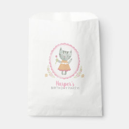 Sachets En Papier Kitty Chat mignonne Rose fille fête d'anniversaire